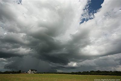Beautiful Single Cell Thunderstorm, Rain Foot & Funnel Cloud - July 26th 213